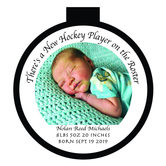 Birth Announcement Puck - A container that looks like a hockey Puck, Birthday Favor, Wedding  Favor, Custom Hockey Puck