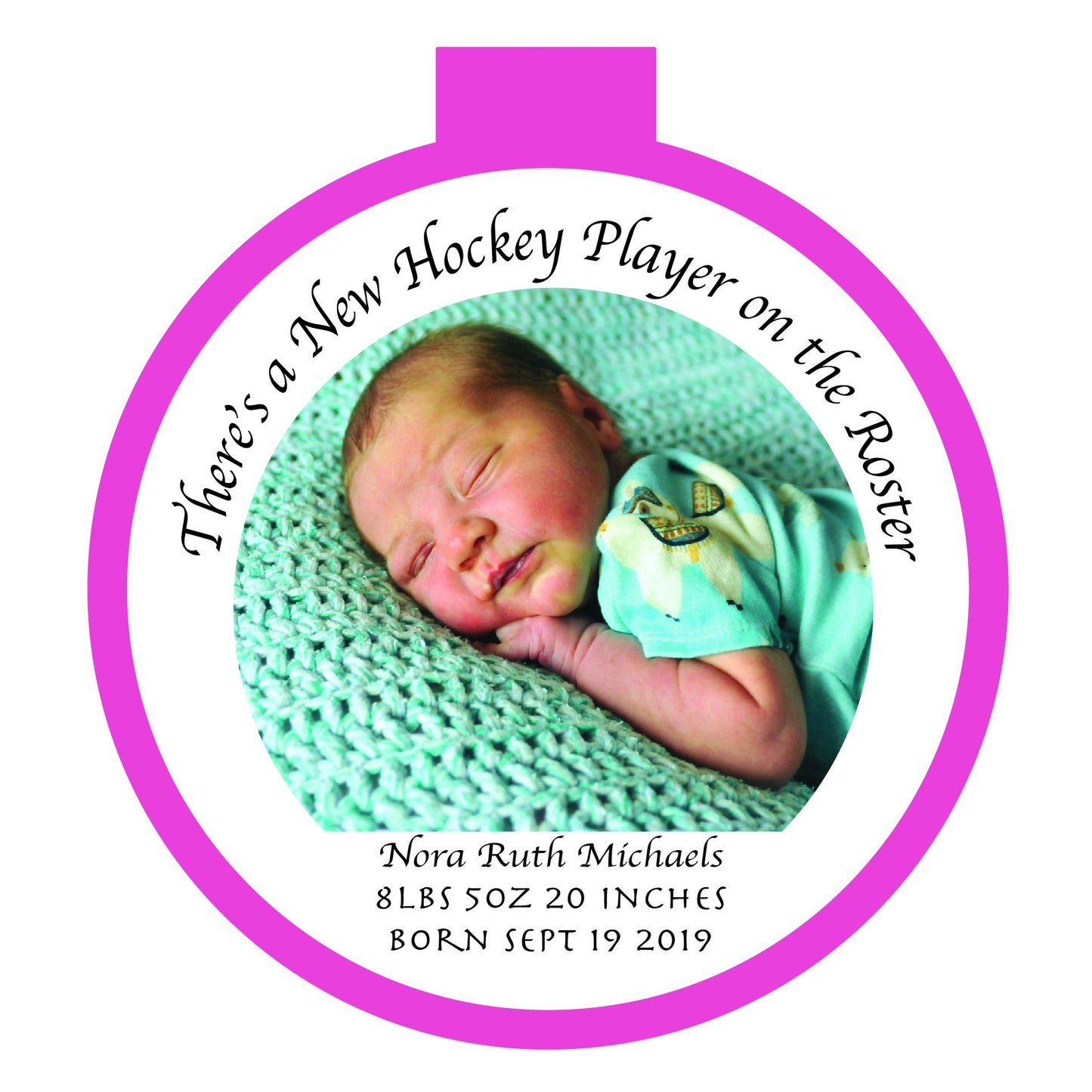 Birth Announcement Puck - A container that looks like a hockey Puck, Birthday Favor, Wedding  Favor, Custom Hockey Puck