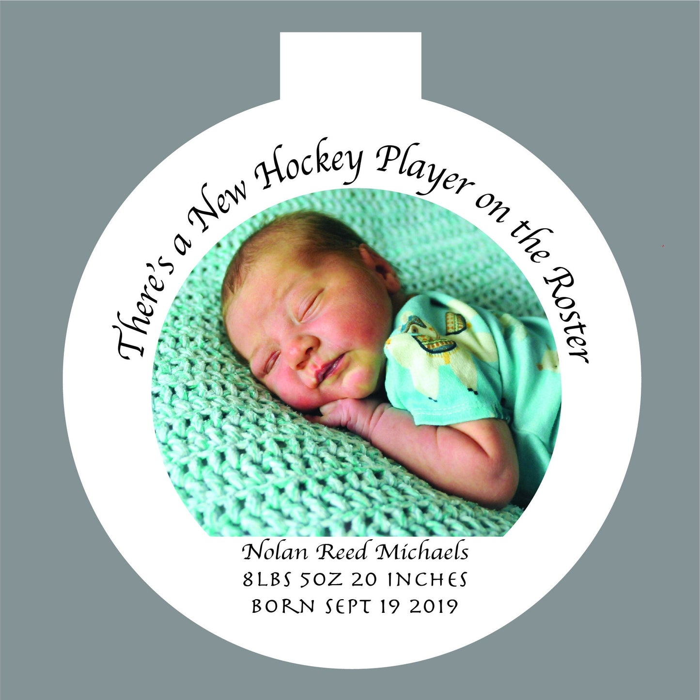 Birth Announcement Puck - A container that looks like a hockey Puck, Birthday Favor, Wedding  Favor, Custom Hockey Puck